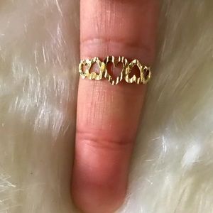 14k five heart ring size 6/7